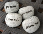 dream courage inspire harmony feng shui rocks